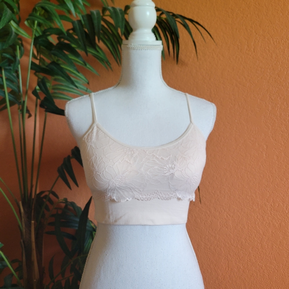 3/$25 Marilyn Monroe Lace Bralette Stretch Blush Pink Large